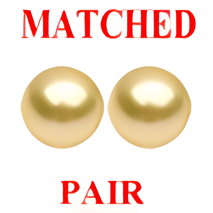 5 mm Round Full Drilled Golden Pearl Pair