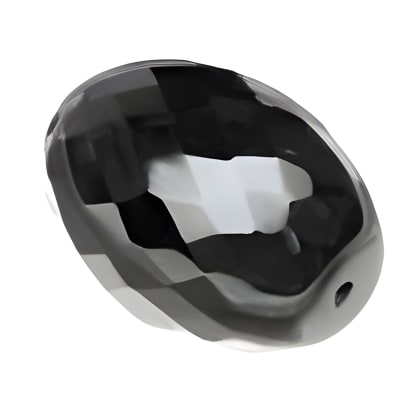 15x11 mm Faceted Drilled Drop Black Onyx in Opaque Grade
