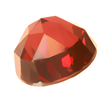 10 mm Facetted Round Bullet Raspberry Red Rhodolite