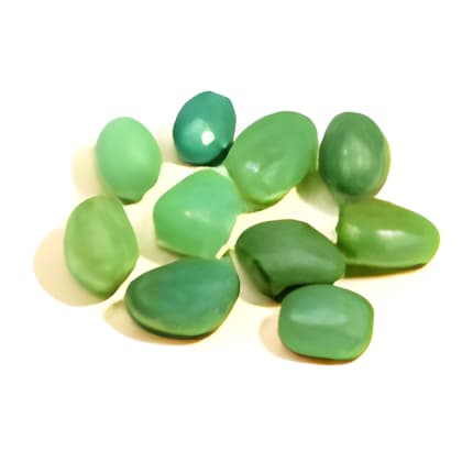 5-15 Crts. Faceted Nuggets Green Chrysoprase  in AAA Grade