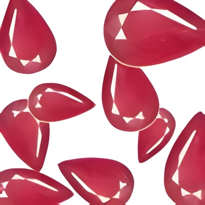 33.30 Ct Twt Pear Shape Ruby Lot Size 0.25 ct and Below