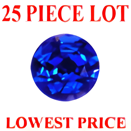 3.5 mm Round Faceted Blue Sapphire 25 piece Lot AAA Grade