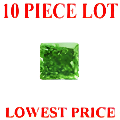1 mm Princess Cut Green Diamond SI1/SI2 Clarity 10 Pc Lot