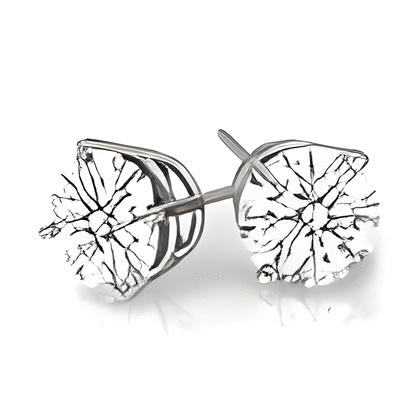 0.25 Carats White Diamond Earrings in 14k white or Yellow Gold