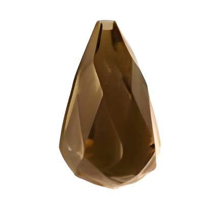 17x10 mm Faceted Briolette Smokey Quartz in AAA Grade