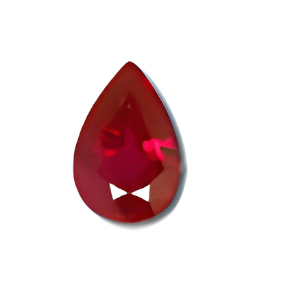 3 Carat Pear Shape Raspberry Red Ruby in AA Grade