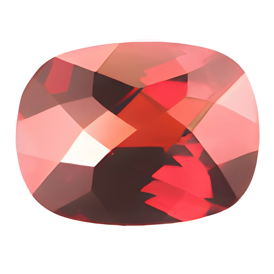 Rhodolite Garnet Faceted Raspberry Red Cushion Cut 14.5X9.3mm
