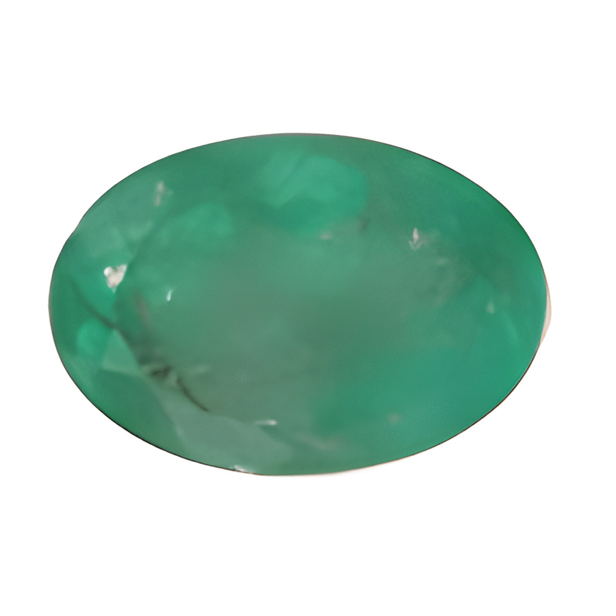 6x4 mm Oval Green Emerald Agate in AA Grade