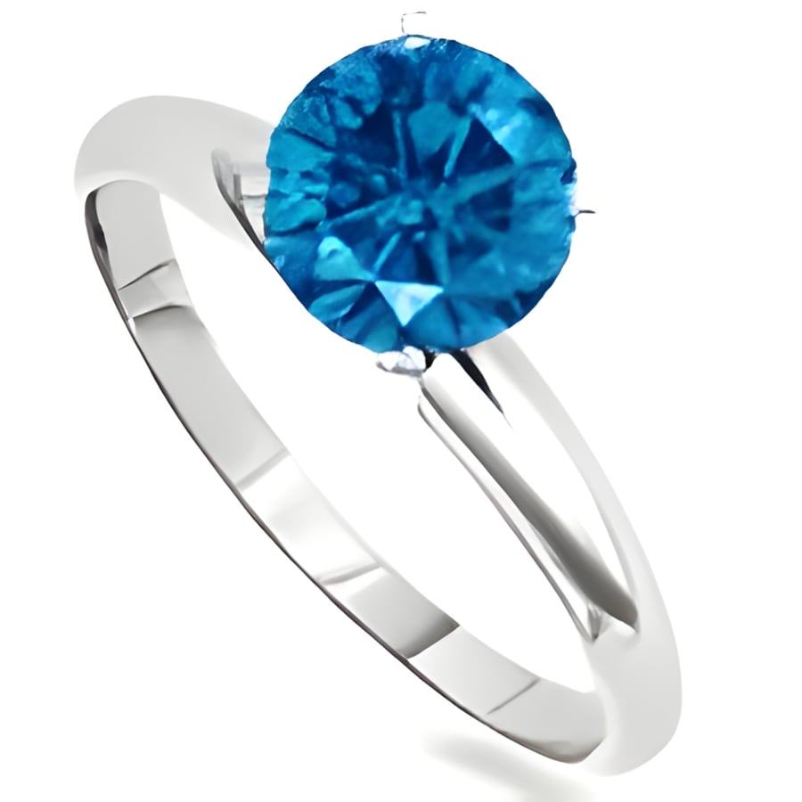 2 Carat Blue Diamond Ring in 14k Gold