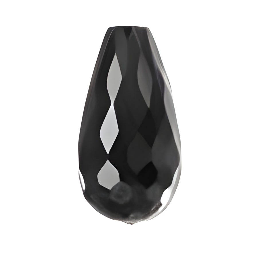 17 x 8 mm Faceted Briolette Black Onyx