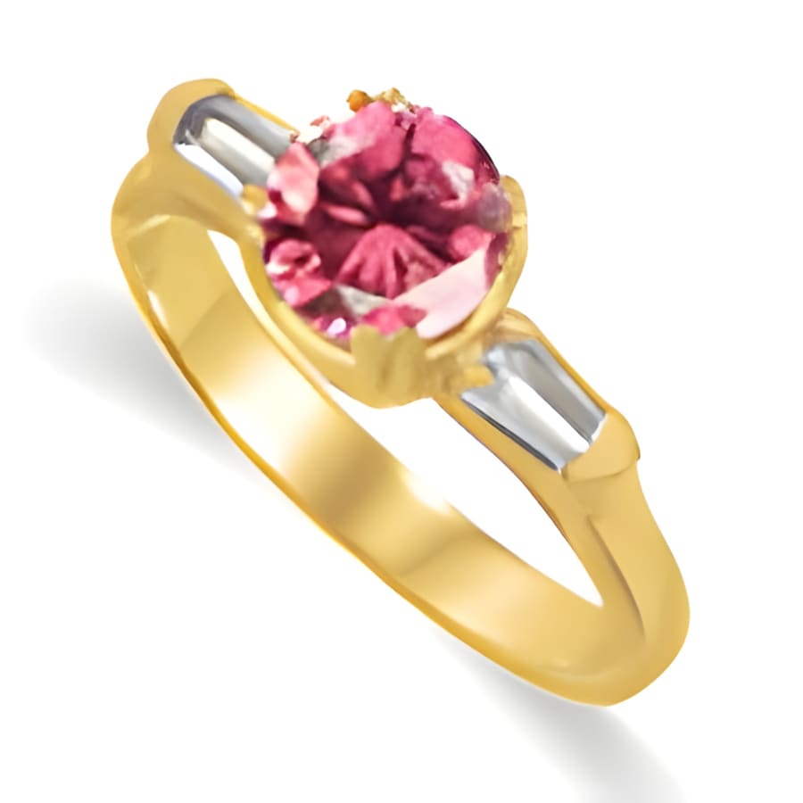 1.08 Ct Twt Pink VS Diamond Ring in 18k Gold