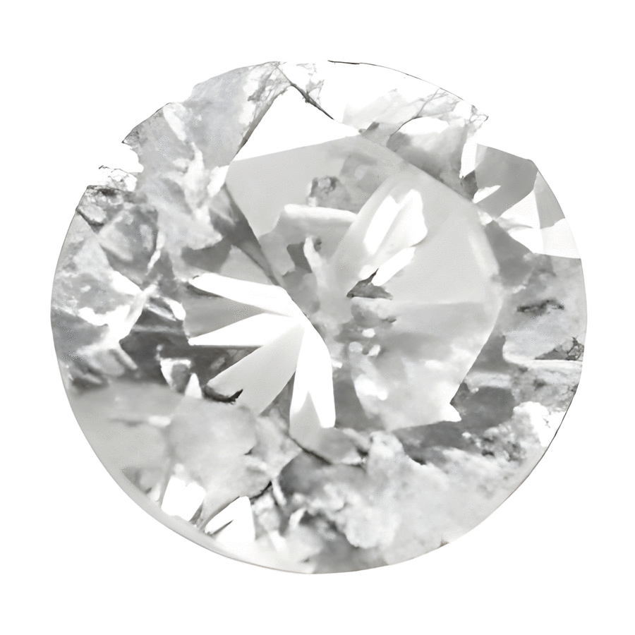 2 Ct Round Silver Grey Diamond I2 Clarity