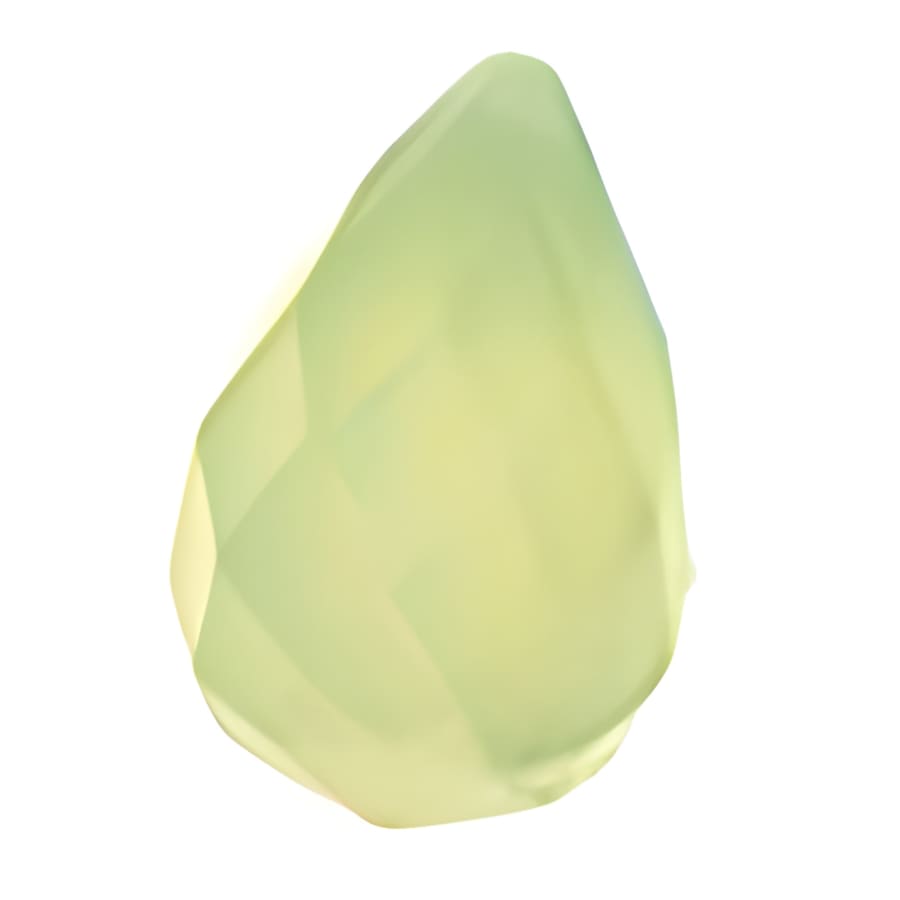 18 x 12 mm Faceted Briolette Light Green Prehnite