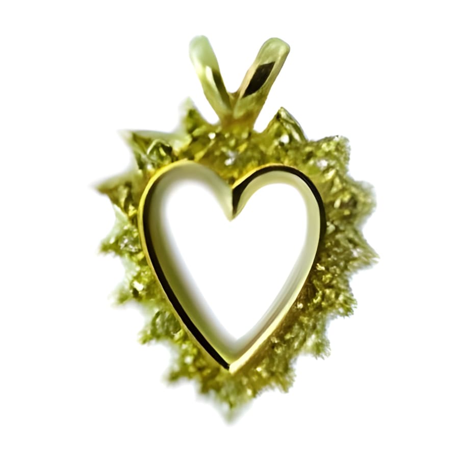 Heart Gold Over Silver Pendant