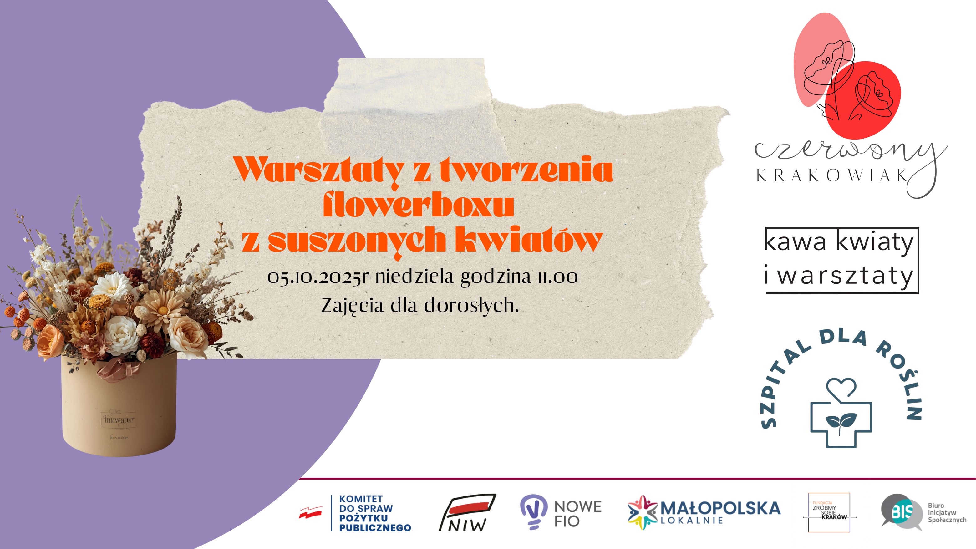 Warsztaty z tworzenia flowerboxu  z suszonych kwiatów
