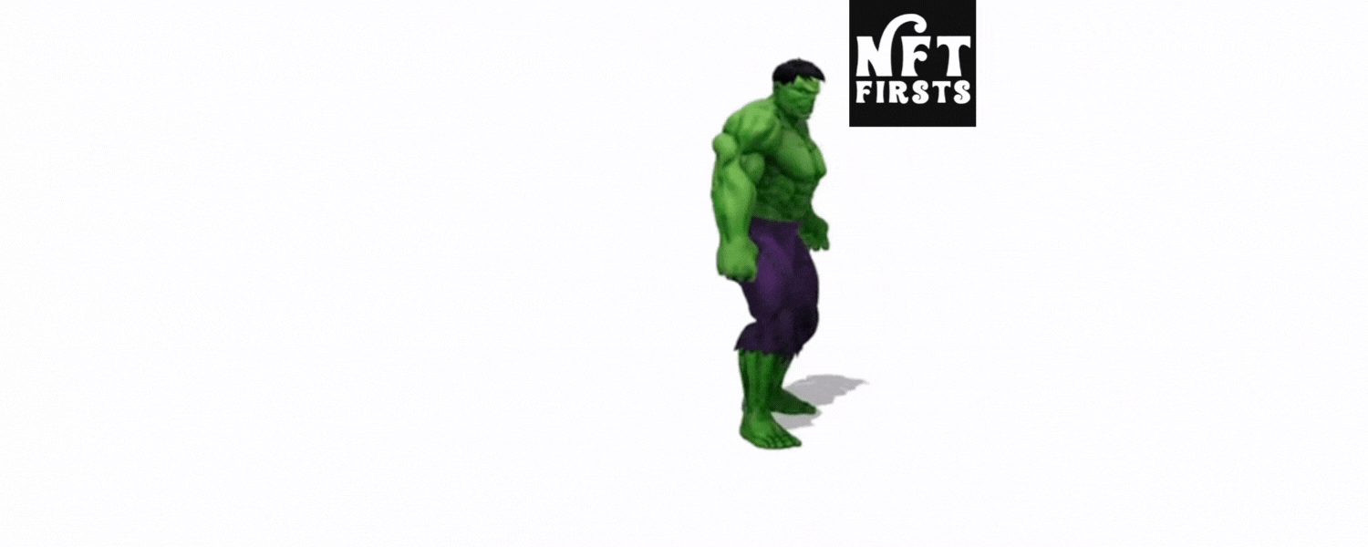 First Hulk NFT animated smash sequence