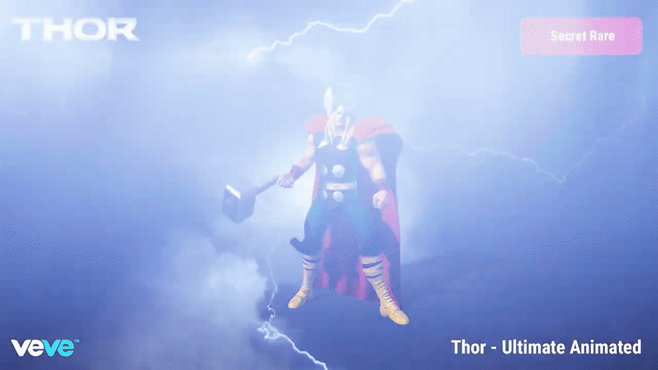First Thor NFT Secret Rare animated storm variant