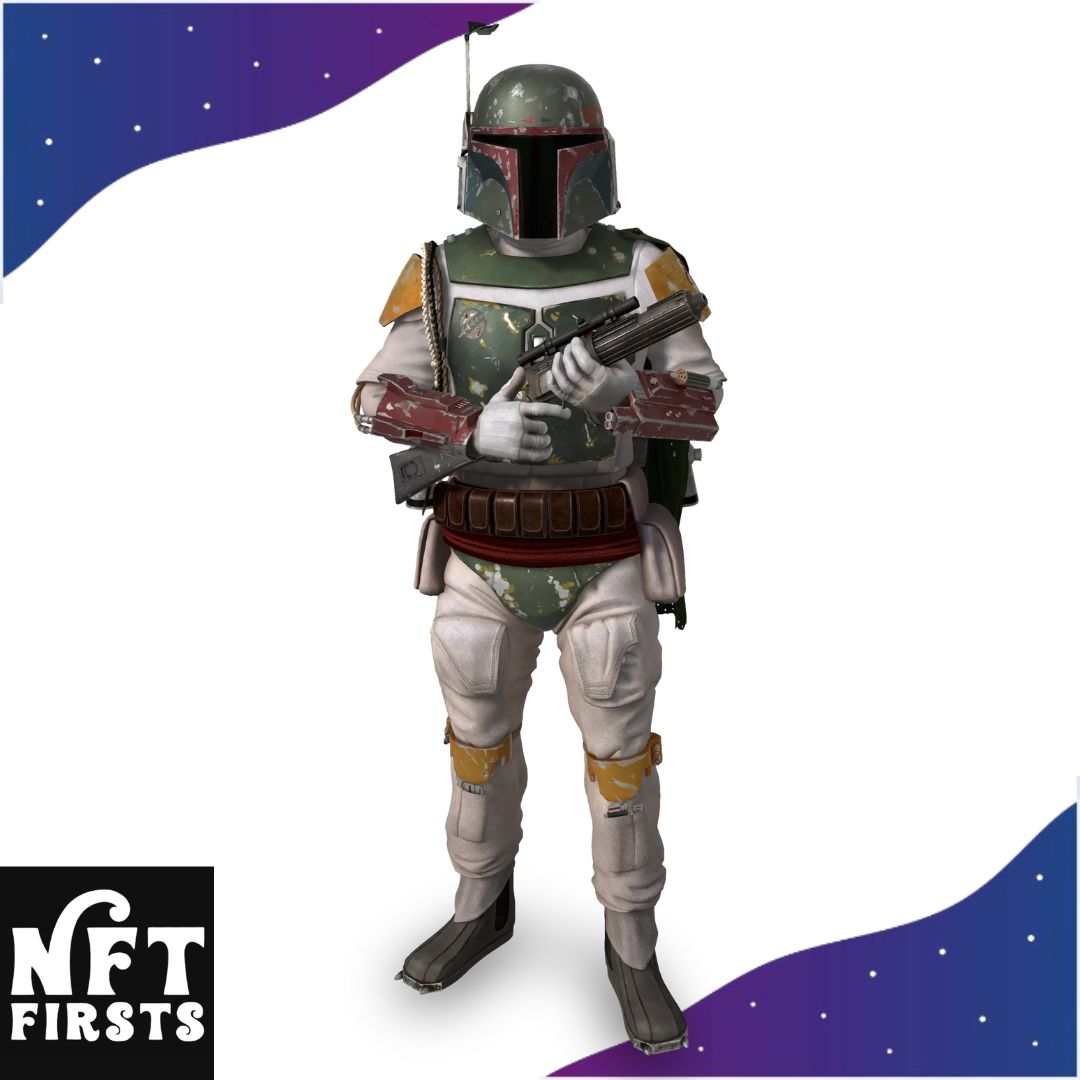 First Boba Fett NFT Uncommon variant On Guard pose
