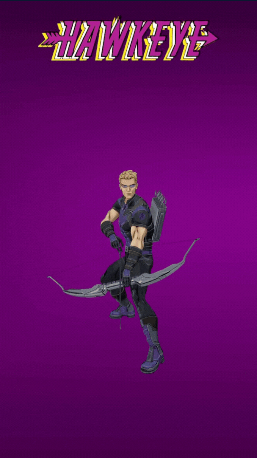 First Hawkeye NFT animated, drawing and firing his bow