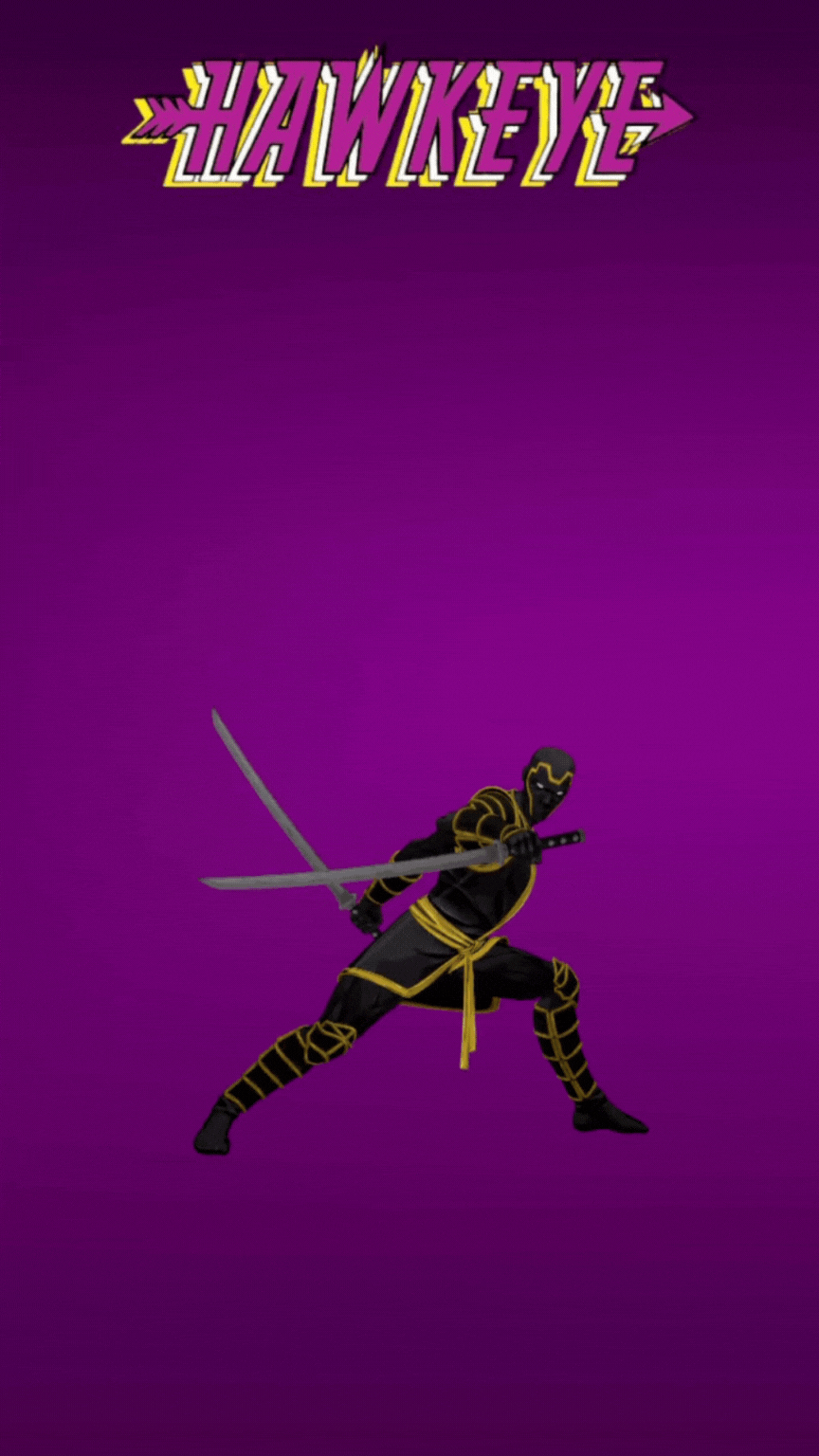 First Ronin NFT animated, blades drawn in a battle crouch