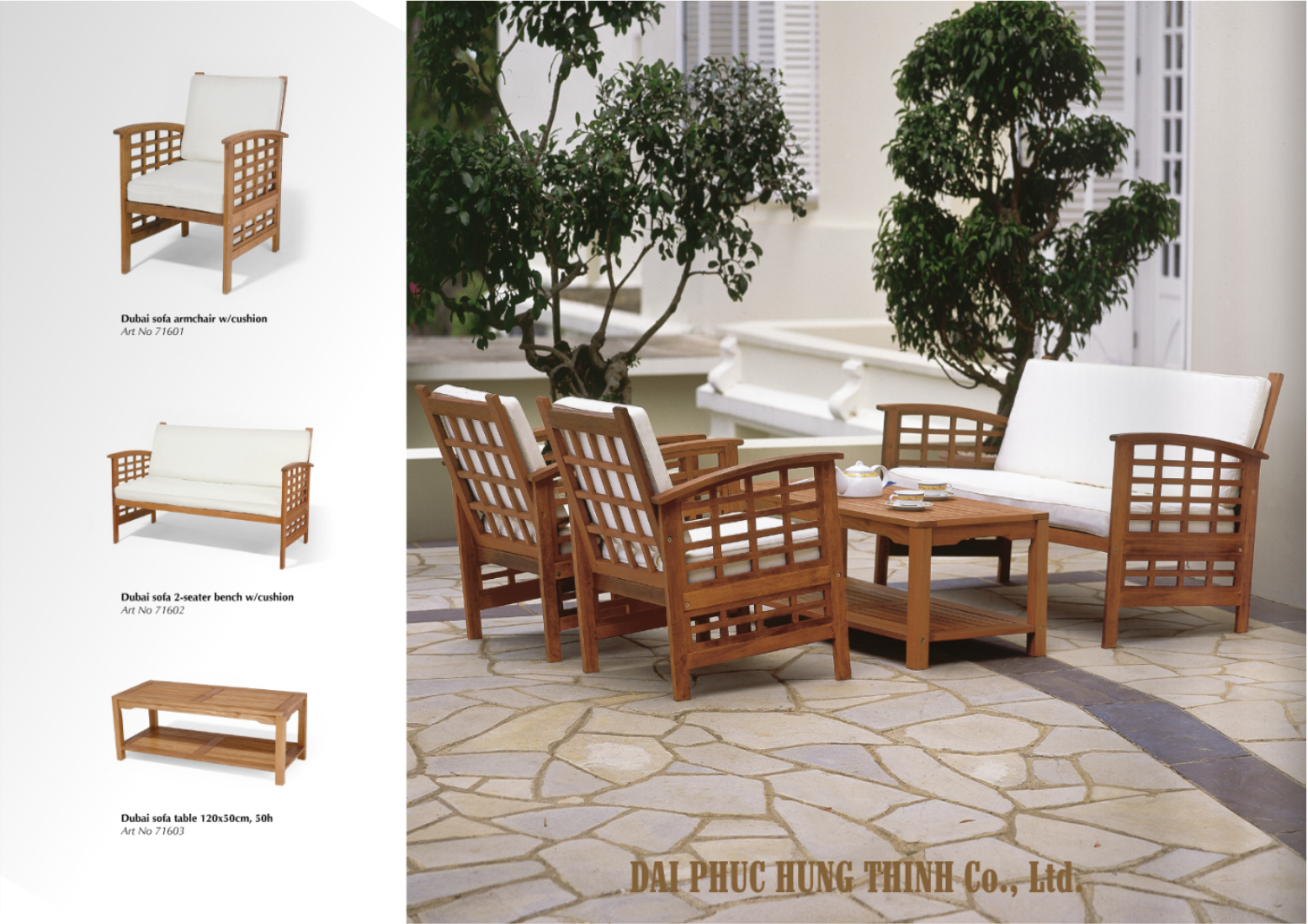 Eucalyptus outdoor furniture