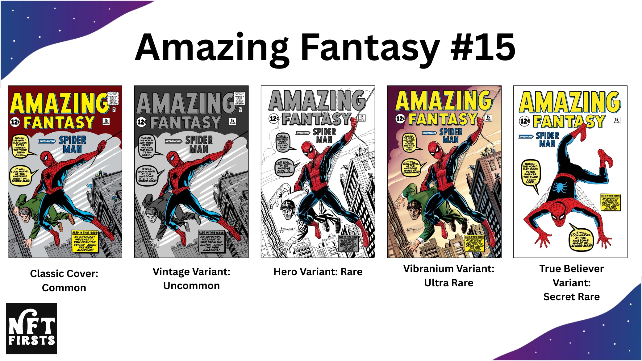 First Amazing Fantasy #15 Comics NFT cover art