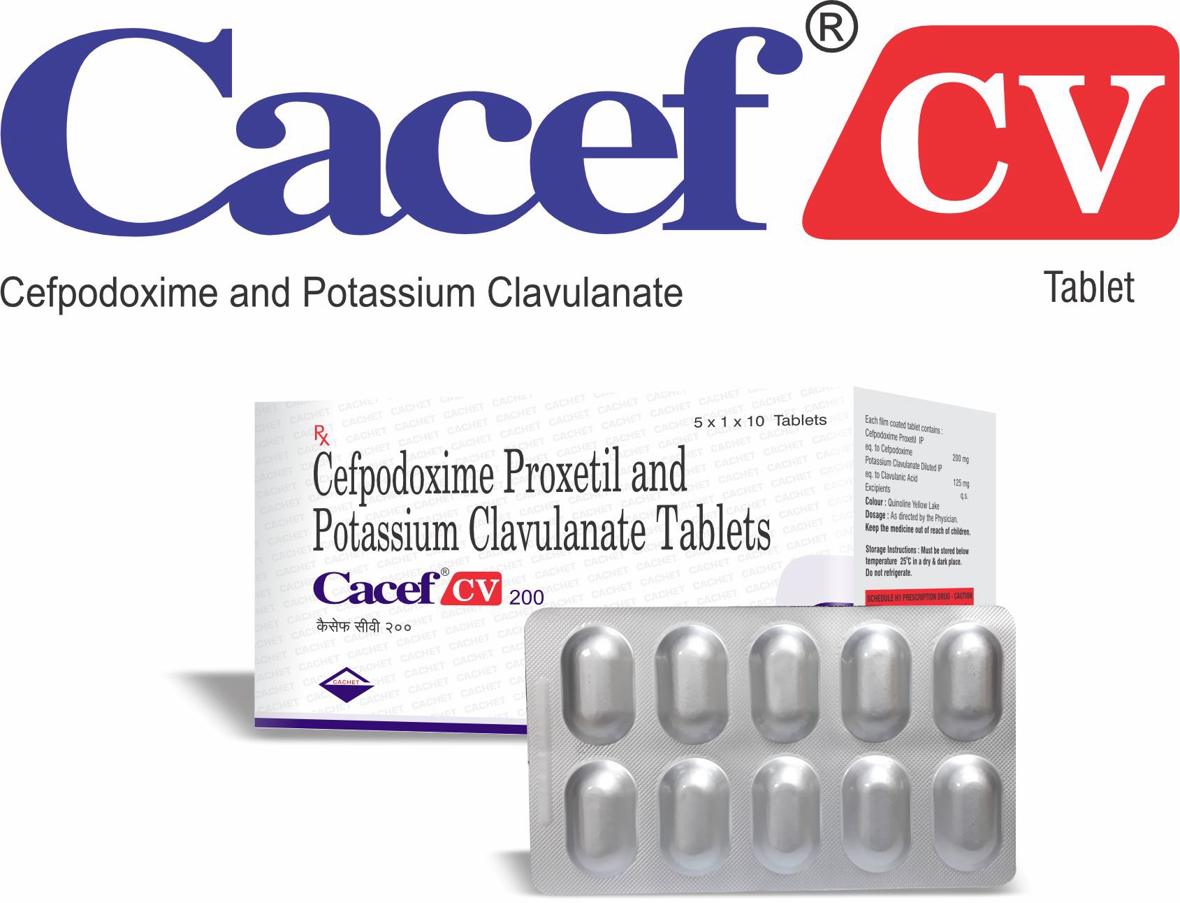 CACEF CV 200 MG TAB 10'S