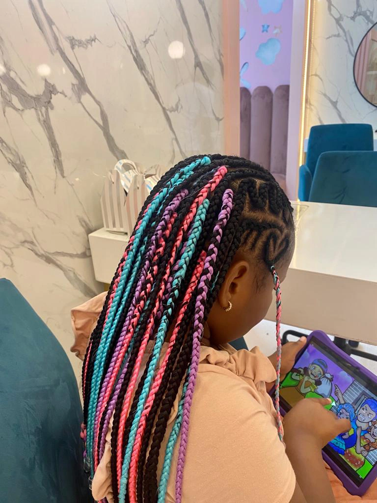 Precious moments: Children having fun during their salon visit