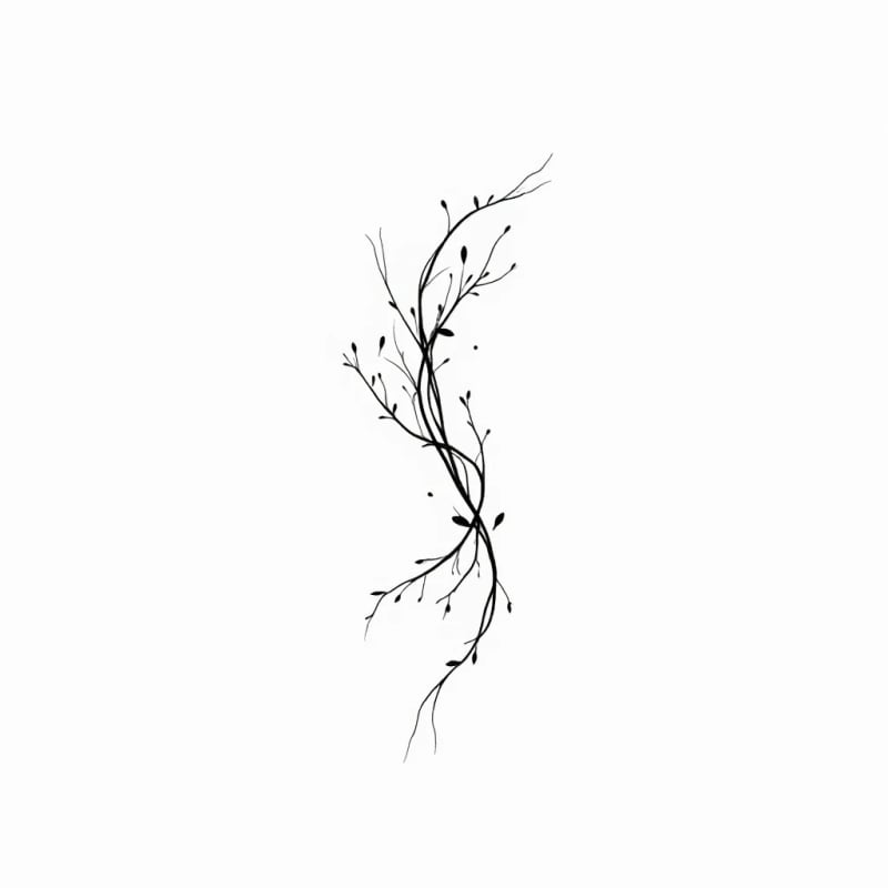 Tatouage vague style minimaliste, design généré par IA