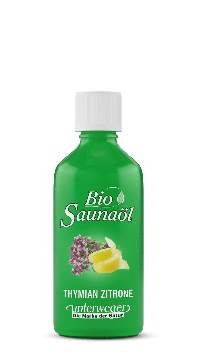 Organic sauna oil thyme lemon