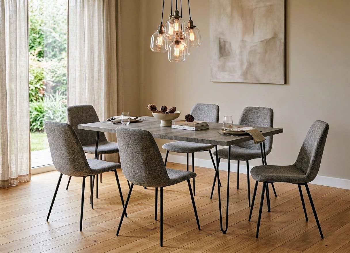 Mesa de Comedor Caballero – Industrial & Hierro Macizo – 150 x 80 - Mesas Rectangulares metal y madera - Tulum Industrial