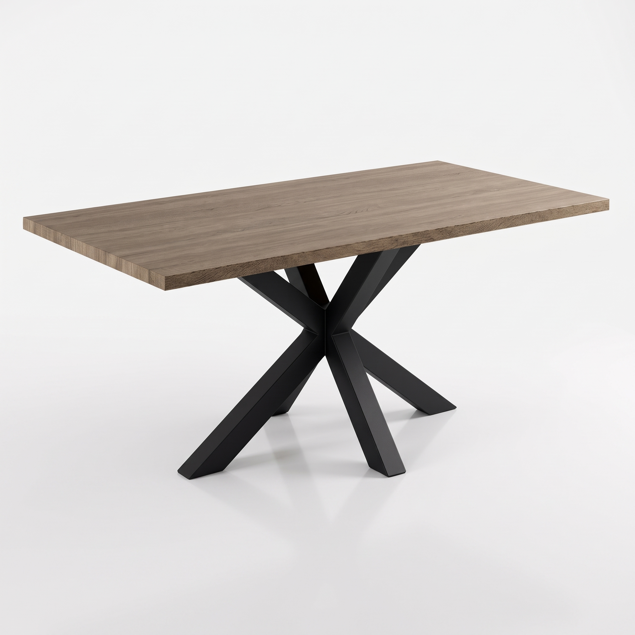 Mesa Asteria – Vanguardia y solidez – Base Asterisco 150 x 80 - Mobiliario industrial metal y madera - Tulum Industrial