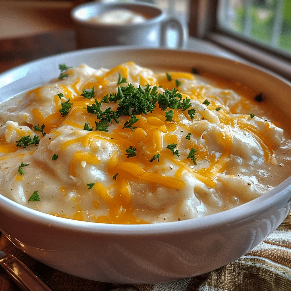 CrockPot Chicken and Dumplings with Cheddar Cheese