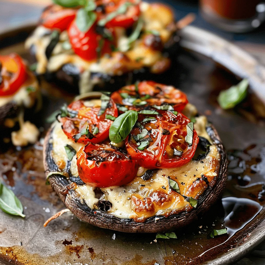 Caprese Stuffed Portobello Mushrooms