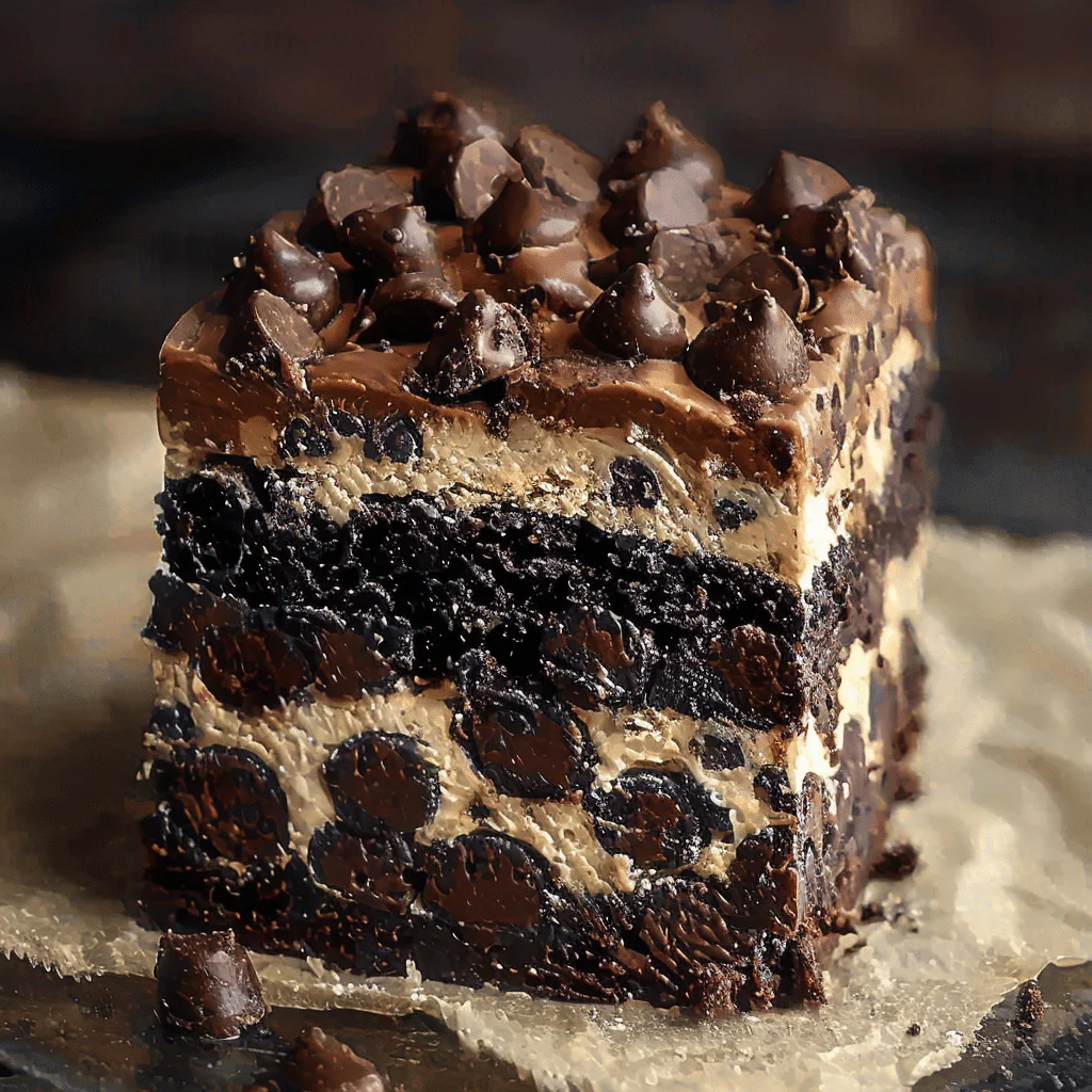 Cookie Dough Brownie Cake