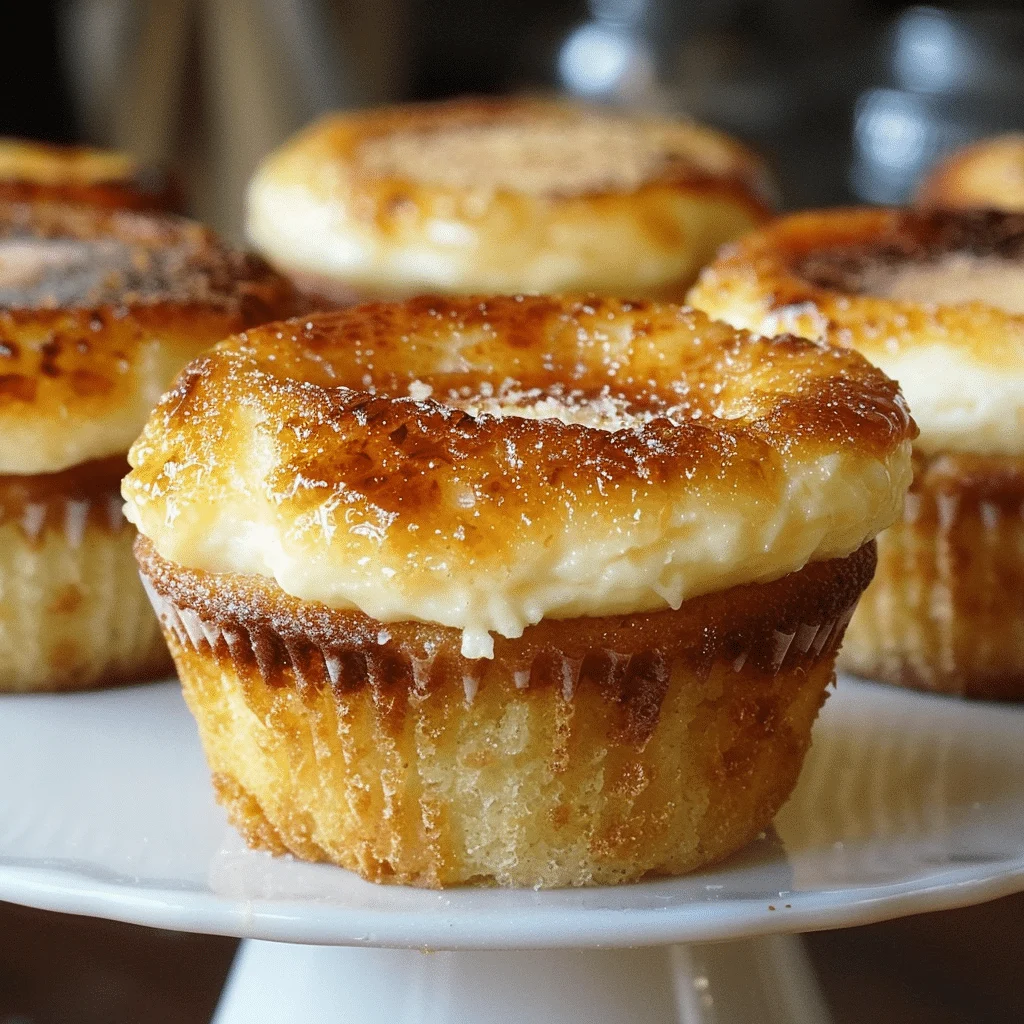 Vanilla Bean Crème Brûlée Cheesecake Cupcakes