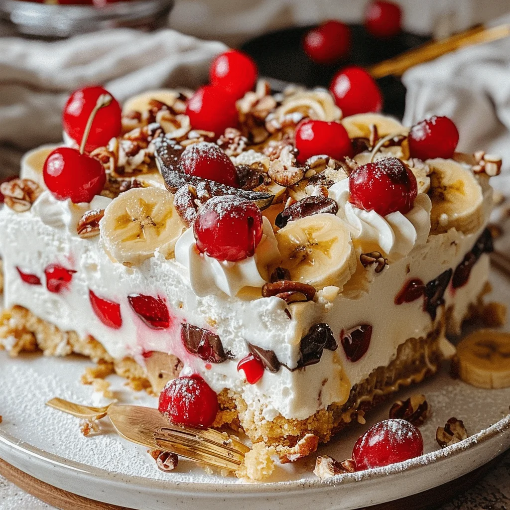 No-Bake Banana Split Cake