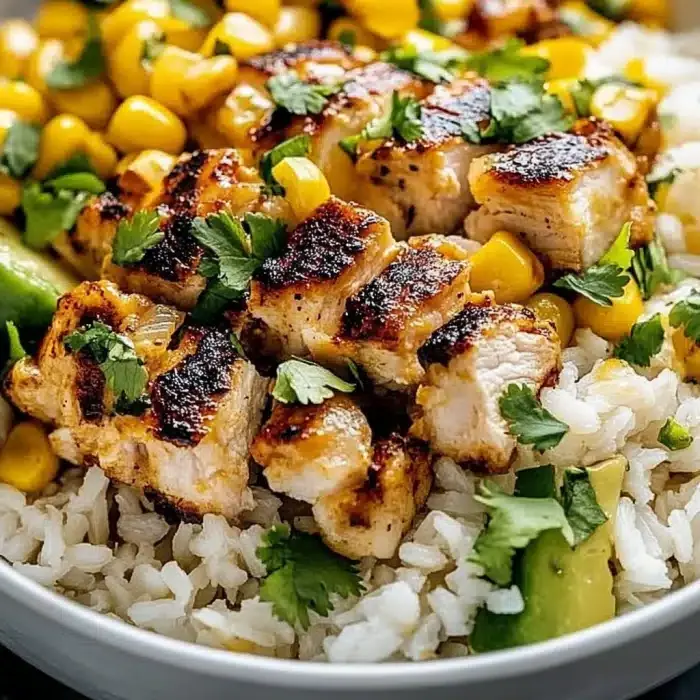 Street Corn Chicken Rice Bowl
