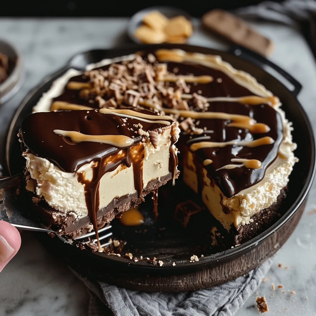 Homemade No-Bake Twix Cheesecake