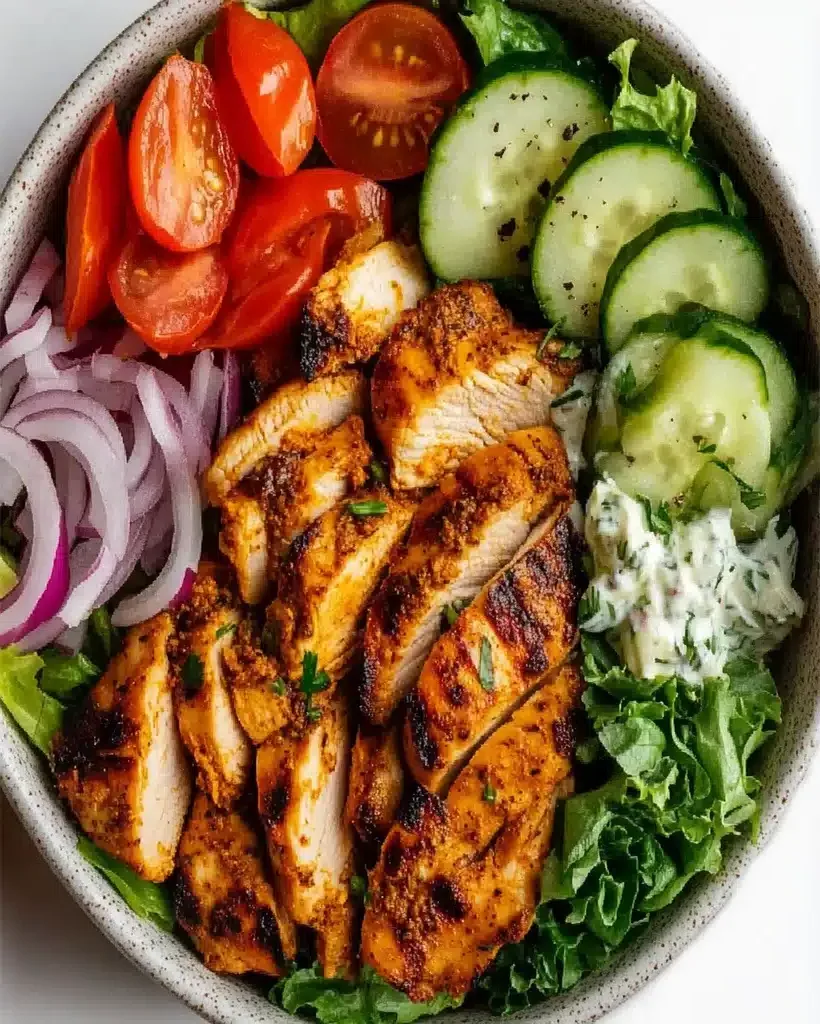 Chicken Shawarma Bowl with all the fixings