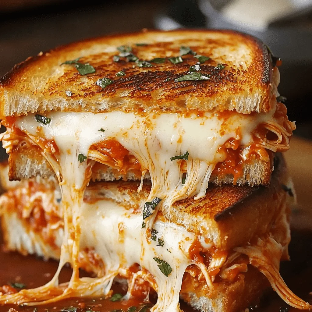 Lazy Chicken Parmesan Grilled Cheese