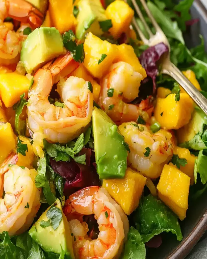 Delicious Mango Shrimp Salad with Avocado