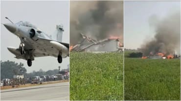 मध्य प्रदेश में एयरफोर्स का मिराज 2000 फाइटर जेट क्रैश, पायलट सुरक्षित 