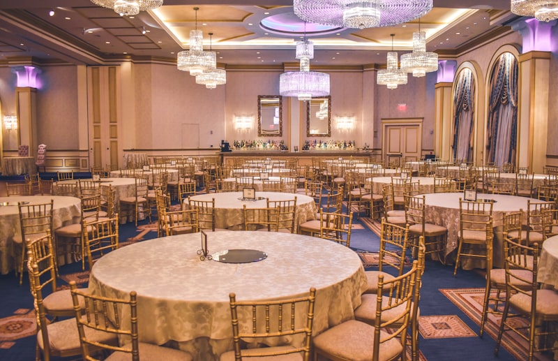 Elegant engagement reception stage