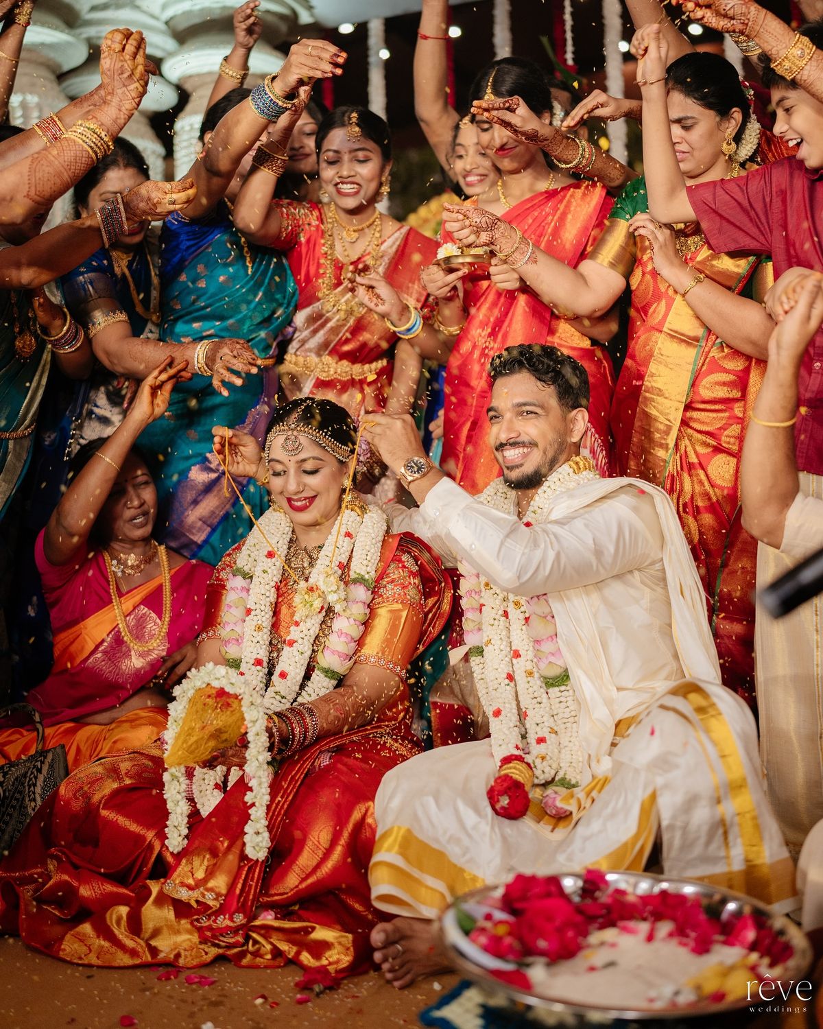 Indian wedding ceremony with traditional rituals
