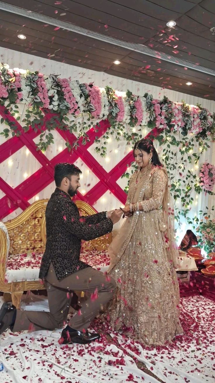 Floral wedding mandap design