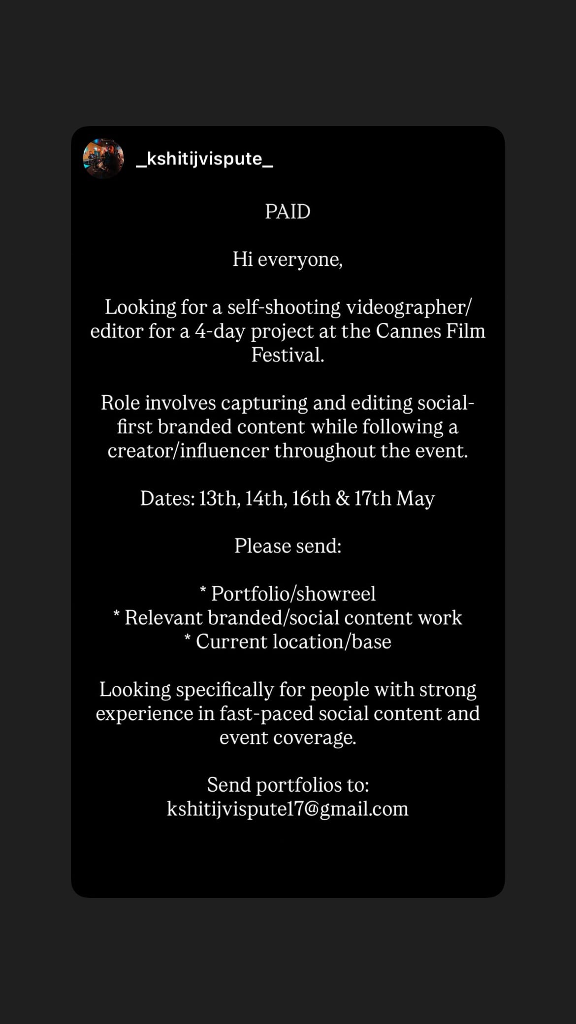 Job post media