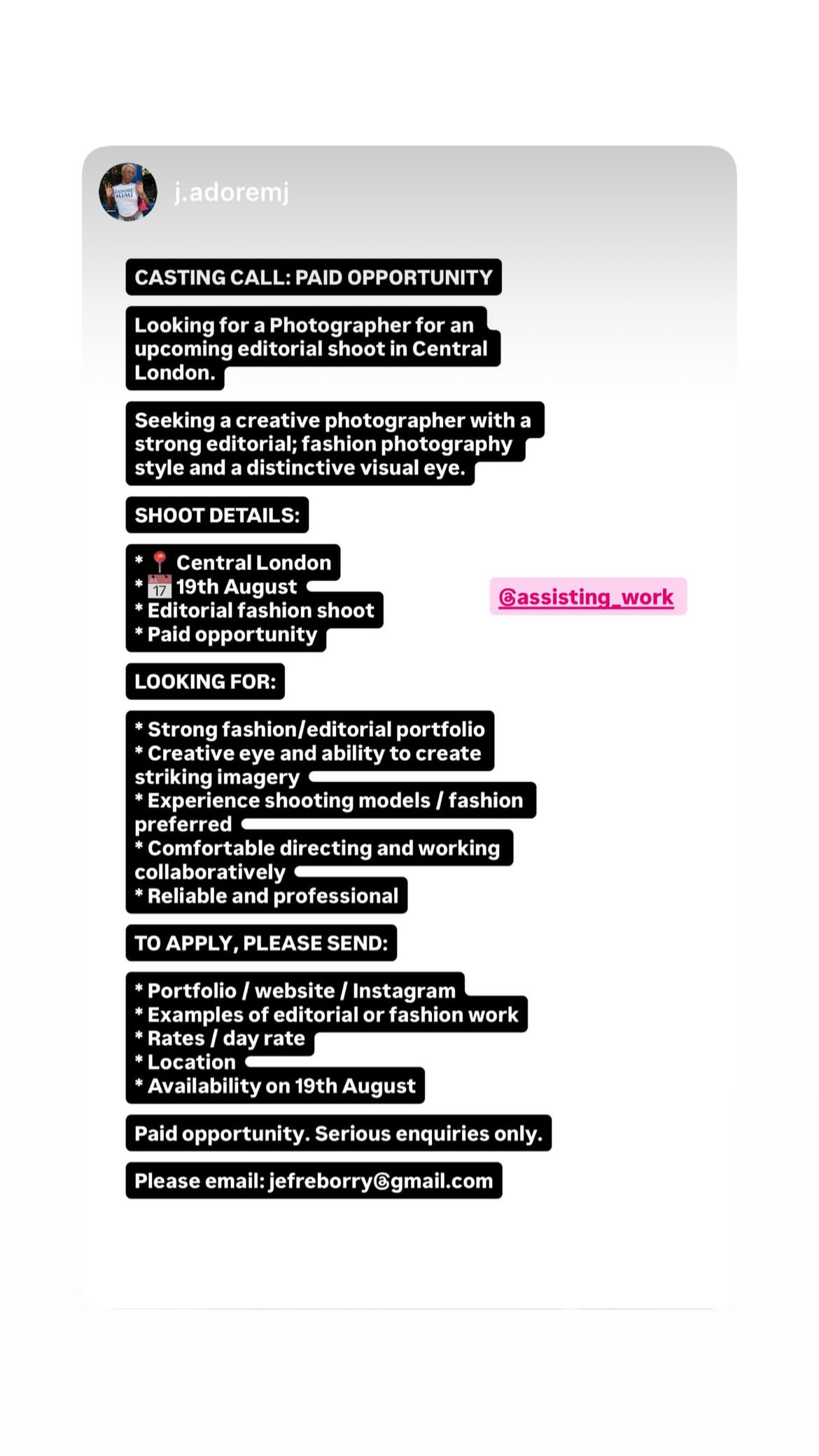 Job post media