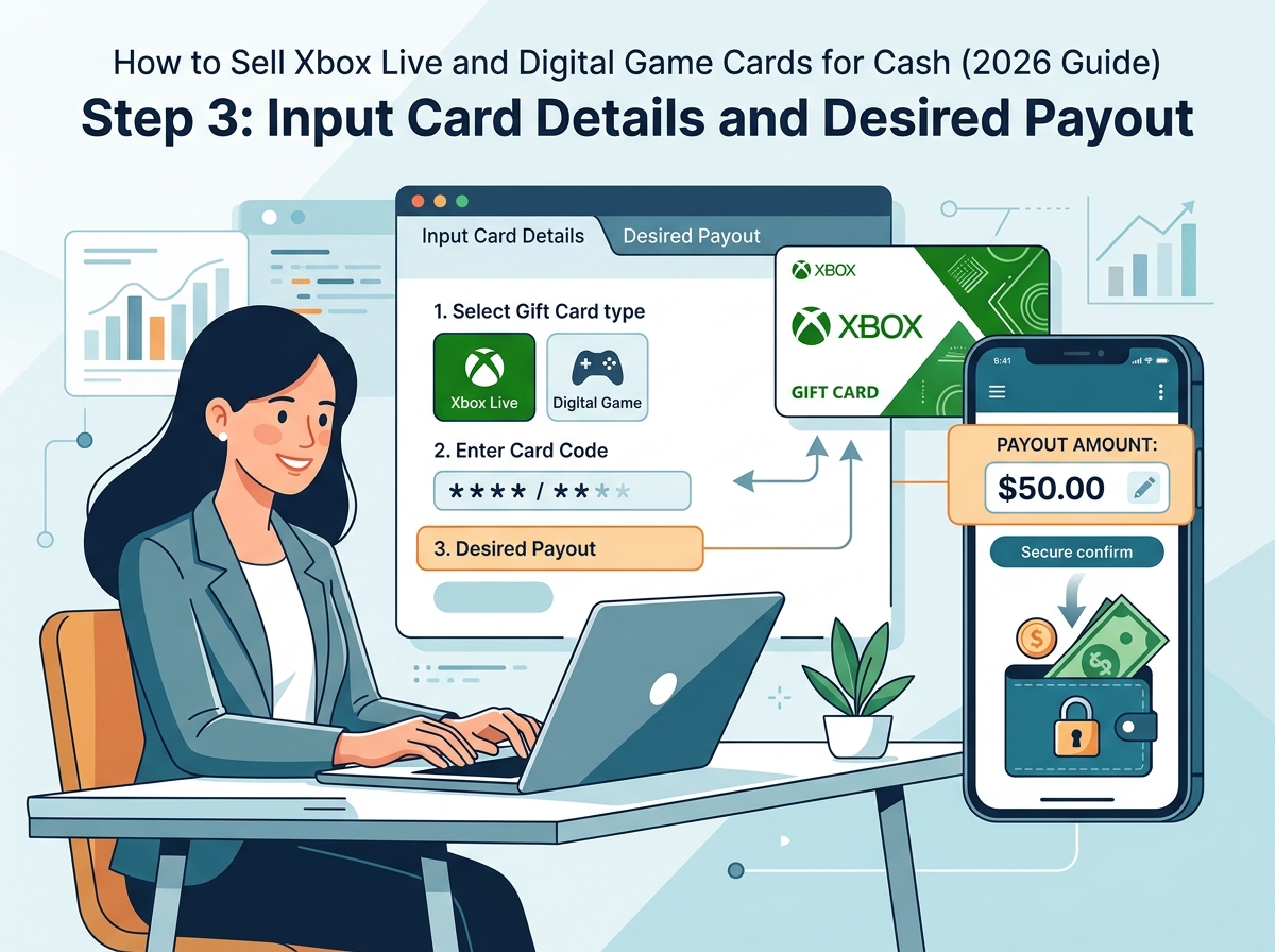 Step 3: Input Card Details and Desired Payout