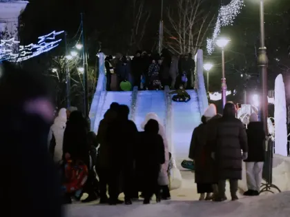 В Томске из-за оттепели временно закрыли ледовые горки